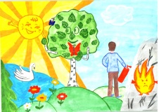 Конкурс детского рисунка "Защитим лес от огня" - 1