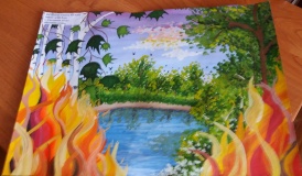 Конкурс детского рисунка "Защитим лес от огня" - 10