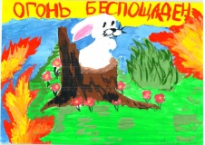 Конкурс детского рисунка "Защитим лес от огня" - 12